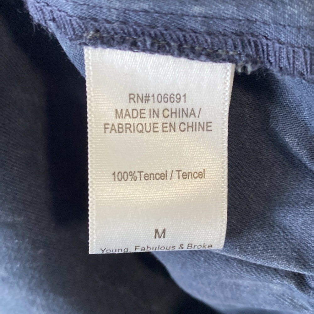 Young Fabulous and Broke CARLING RuchedJean Dress Acid Washed M - Picture 10 of 11